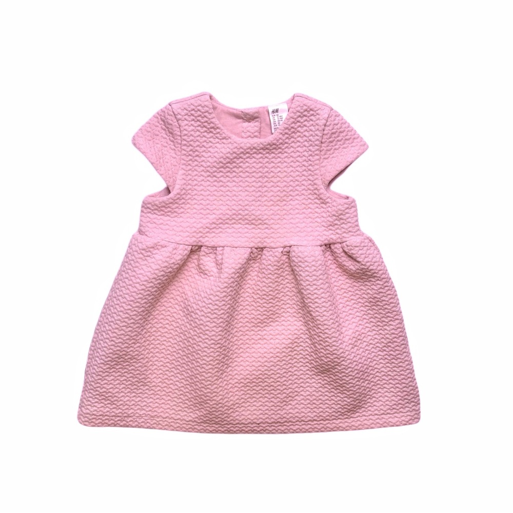H&M Baby Pink Textured Dress 12-18 Months